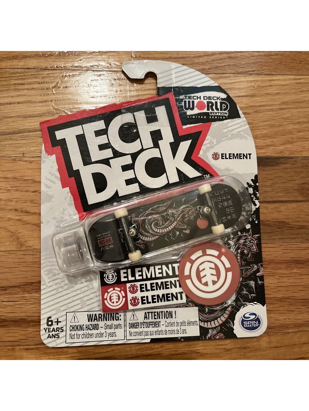 NIP Spin Master Tech deck ELEMENT fingerboard (#1) Dragon design